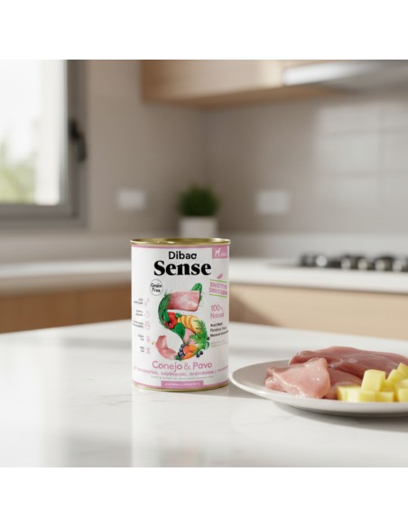 Dibaq Sense Sensitive Conejo y Pavo |Alimento Húmedo | Dibaq