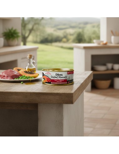 Dibaq Natural Moments 5 Star Esterilizado Ternera com Papaia |Alimento Húmido| Dibaq