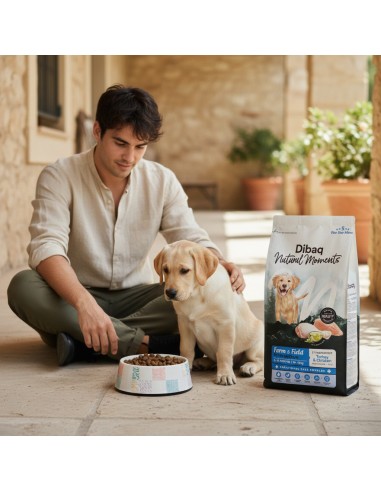 Dibaq Natural Moments 5 Star Peru e Frango Puppy raças médias |Alimento Seco| Dibaq