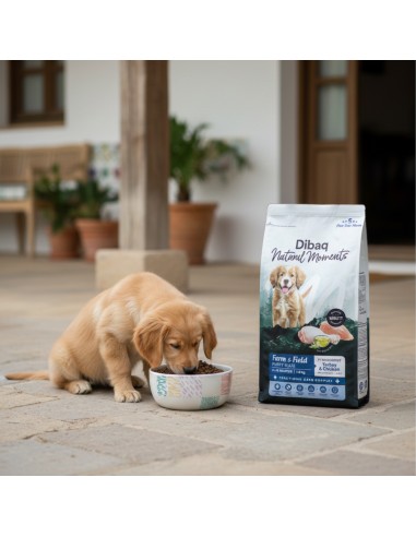 Dibaq Natural Moments 5 Star Pavo y Pollo Cachorro razas grandes |Alimento Seco | Dibaq