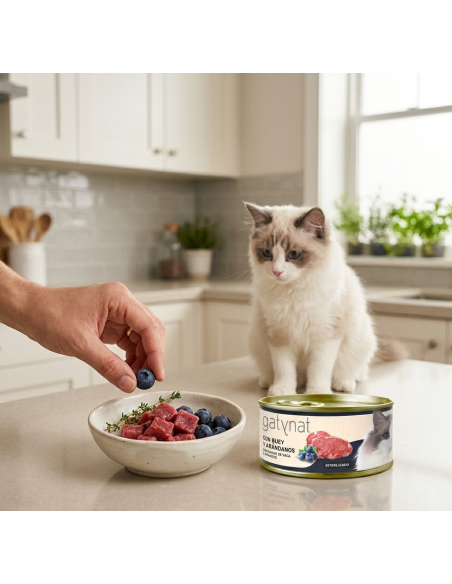 Gatynat Beef and blueberries |Wet food for cats| Dibaq