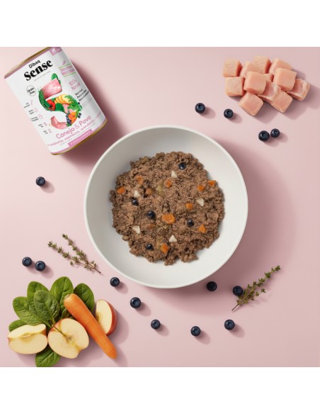 Dibaq Sense Sensitive Conejo y Pavo |Alimento Húmedo para perros | Dibaq