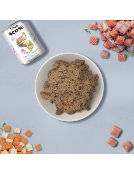Dibaq Sense Salmón y Pavo Cachorros 190 gr |Alimento Húmedo para perros | Dibaq