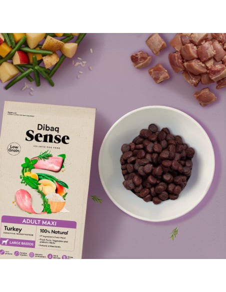 Dibaq Sense Low Grain Pavo Adulto Maxi |Alimento Seco para perros | Dibaq
