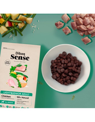 Dibaq Sense Low Grain Chicken Light or Senior |Dry food for dogs| Dibaq