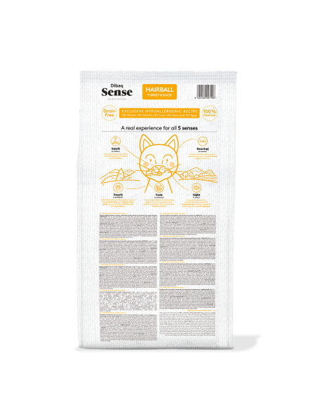 Dibaq Sense Grain Free Hairball |Alimento Seco para gatos | Dibaq