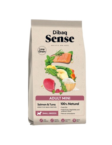 Dibaq Sense Low Grain Adulto Mini Salmón y Atún |Alimento Seco para perros | Dibaq