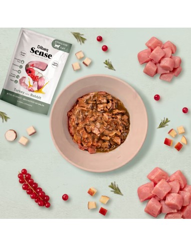 Dibaq Sense Bites Peru com Coelho |Alimento Húmido para gatos| Dibaq