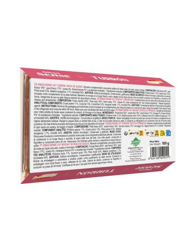 Dibaq Sense Turrón para gatos de Tarta de queso |Gatos | Dibaq